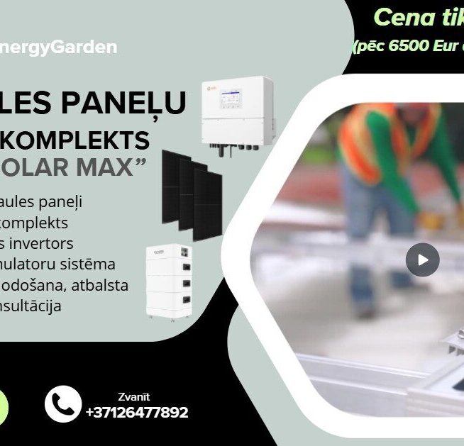 12kW Saules paneļu sistēmas komplekts “Ready4Solar Max” - Image 1