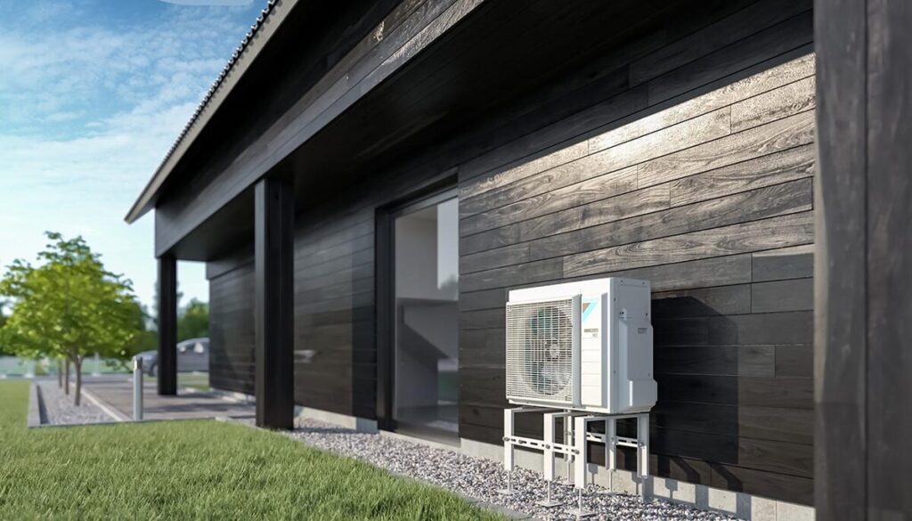 Daikin gaiss ūdens siltumsūknis EHBX 4kW ar atdalītu hidro moduli (tens 6kW)(Apkure un dzesēšana)