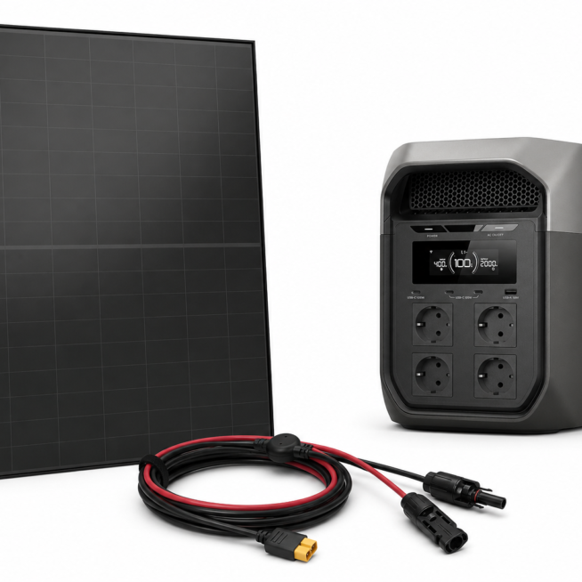 EcoFlow DELTA 3 Max portatīvā elektrostacija ar AIKO 465W saules paneli